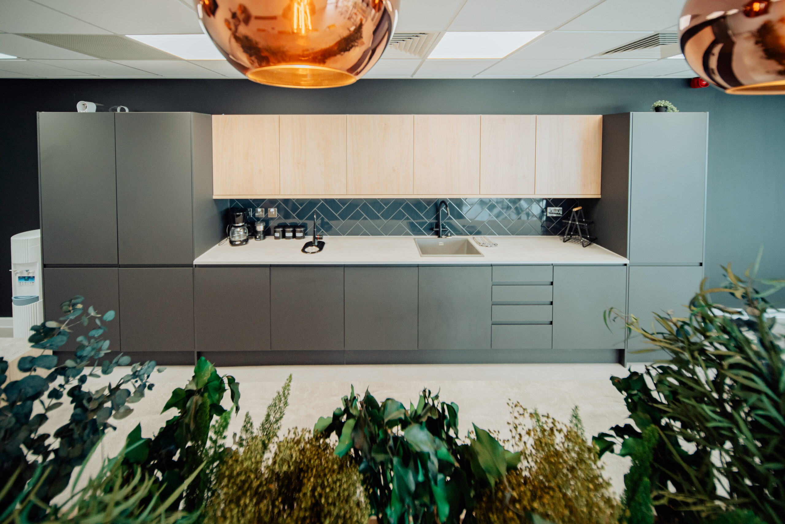 C4DI new co-working space office fit out and kitchen